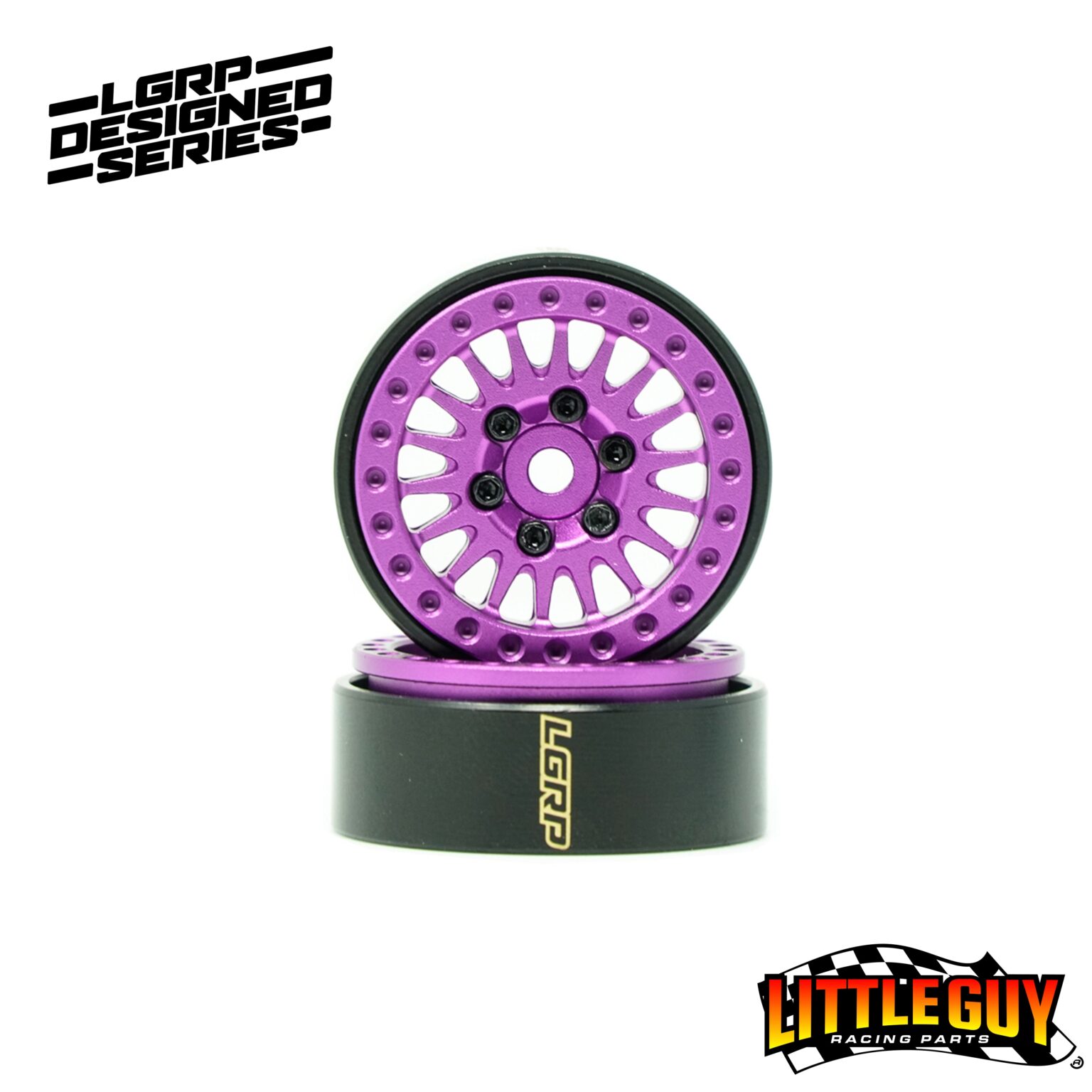 Little Guy Racing Parts Purple Vortex 1.0 Wheels - Small-Scale RC
