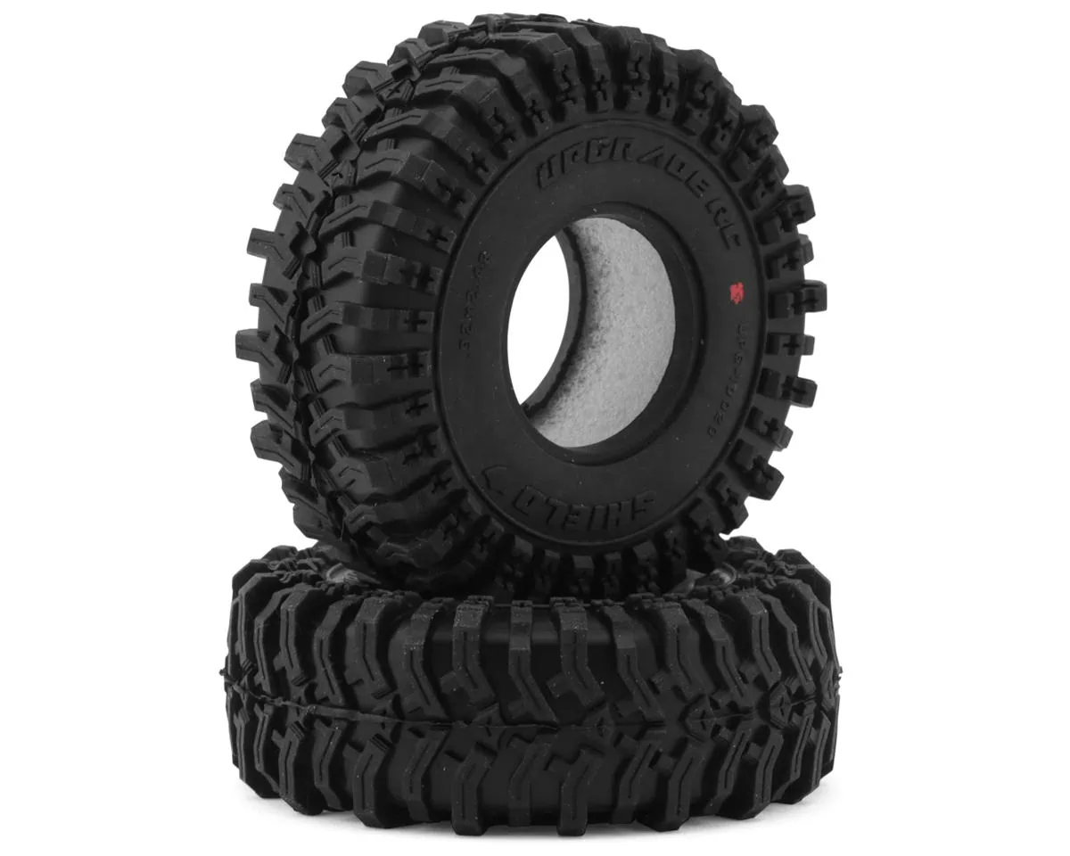 Off-road RC tire with rugged tread for small-scale remote control vehicles.