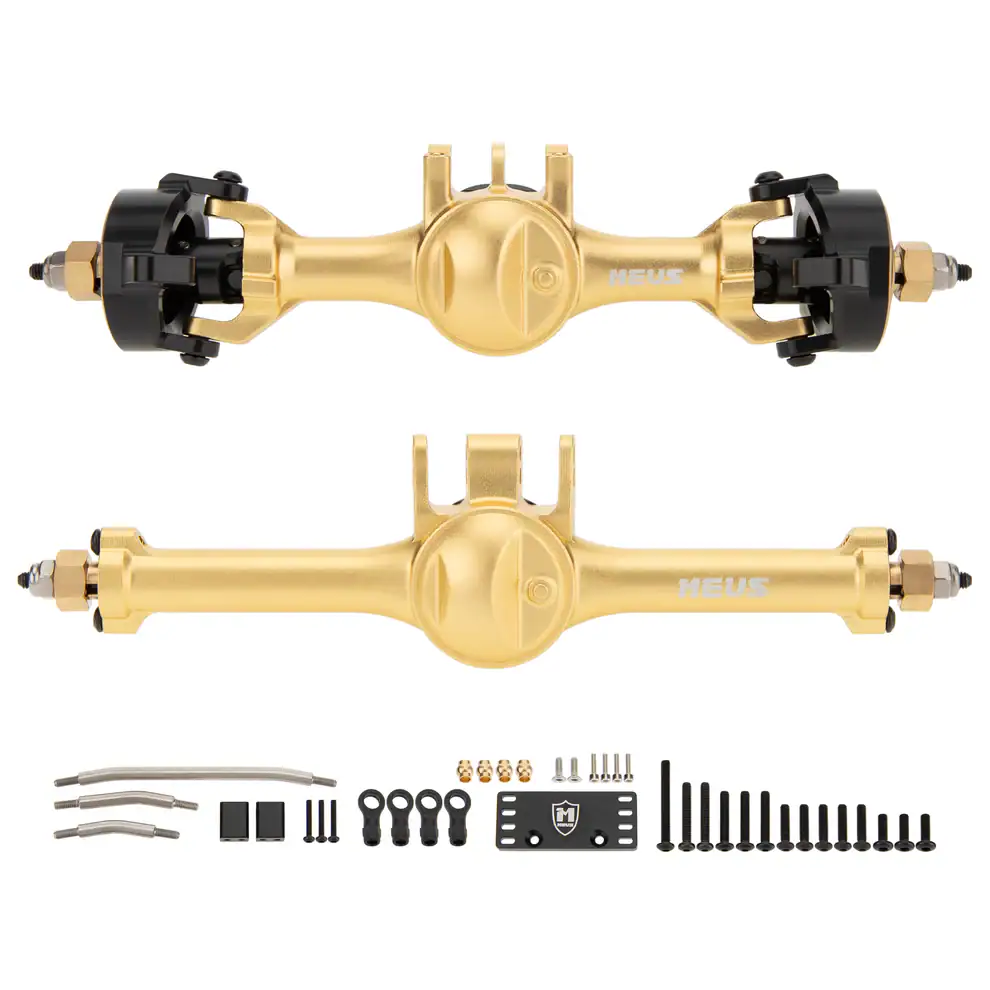 Small-scale RC car differential axles and parts for hobby enthusiasts.